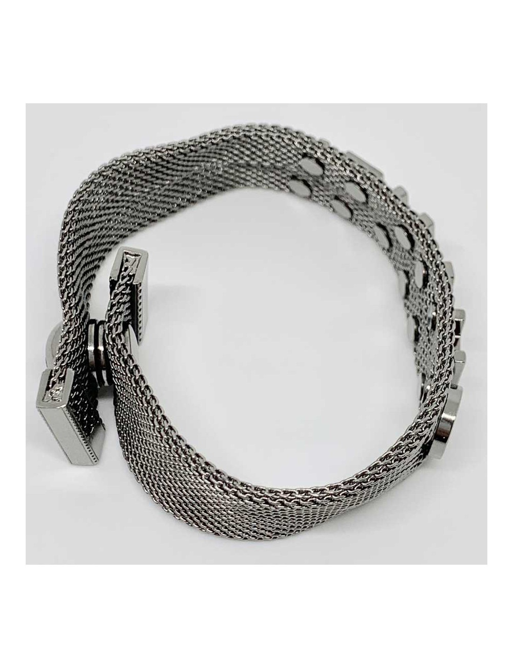 Bracelet CHANEL "C H A N E L" ruthénium