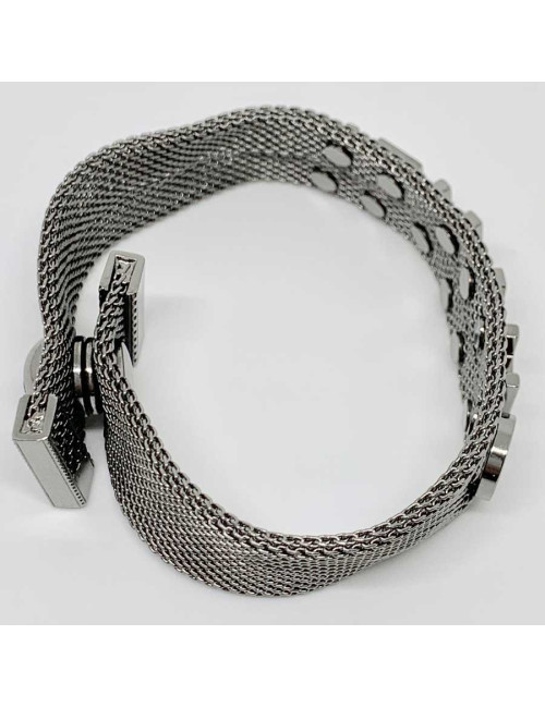 Bracelet CHANEL "C H A N E L" ruthénium