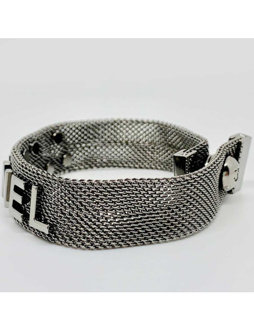 Bracelet CHANEL "C H A N E L" ruthénium