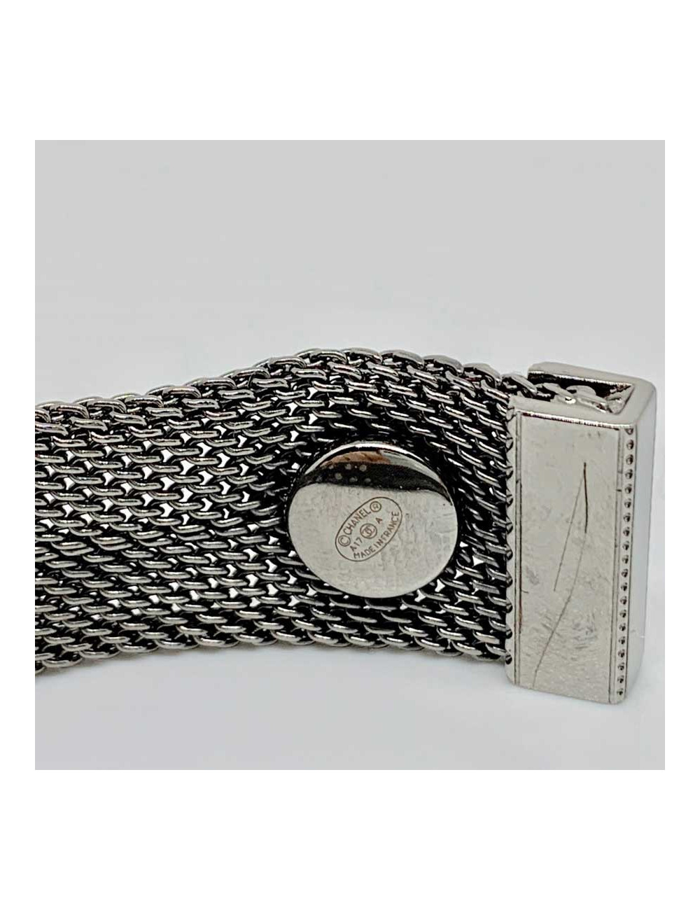 Bracelet CHANEL "C H A N E L" ruthénium