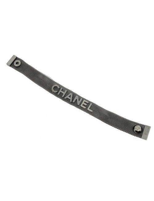 Bracelet CHANEL "C H A N E L" ruthénium