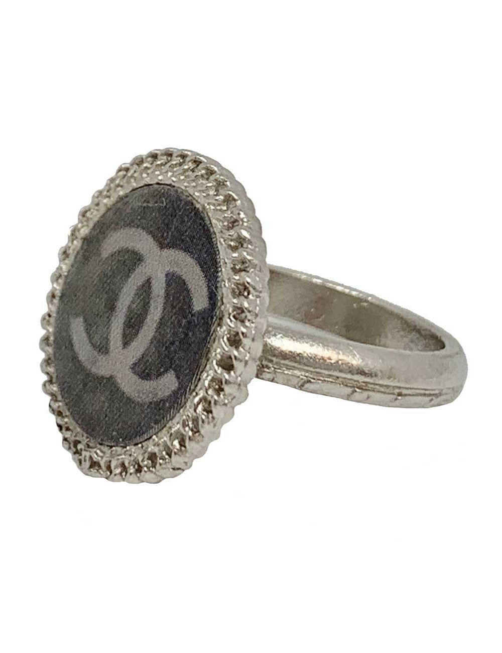 Bague CHANEL grise T51 CC en hologramme
