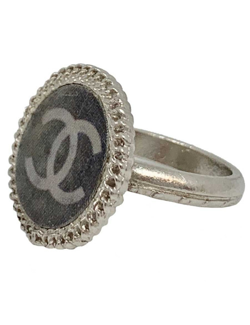 Bague CHANEL grise T51 CC en hologramme