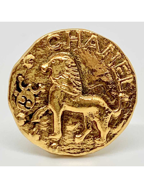 Boucles d'oreille  CHANEL  Zodiaque "Lion" Vintage