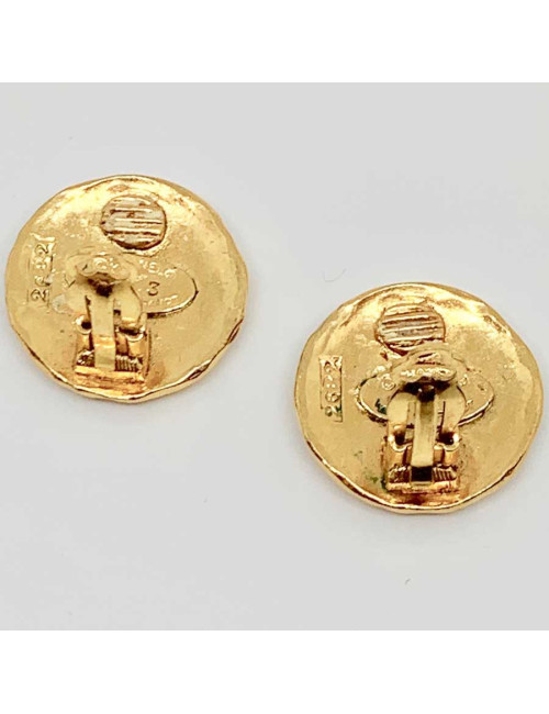 Boucles d'oreille  CHANEL  Zodiaque "Lion" Vintage