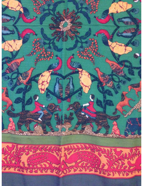 Châle HERMÈS cachemire et soie