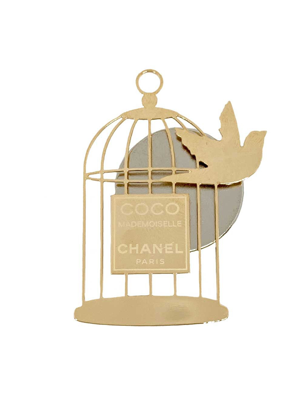 Pin s CHANEL Cage en métal doré or pâle