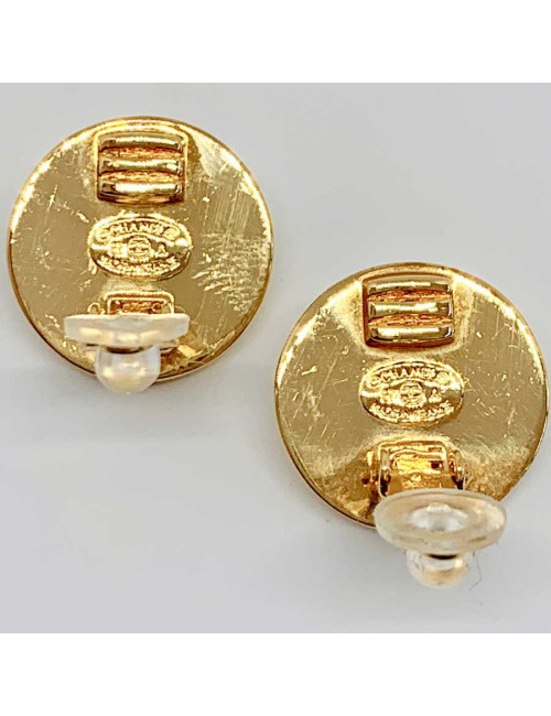 Boucles d'oreille CHANEL bicolores