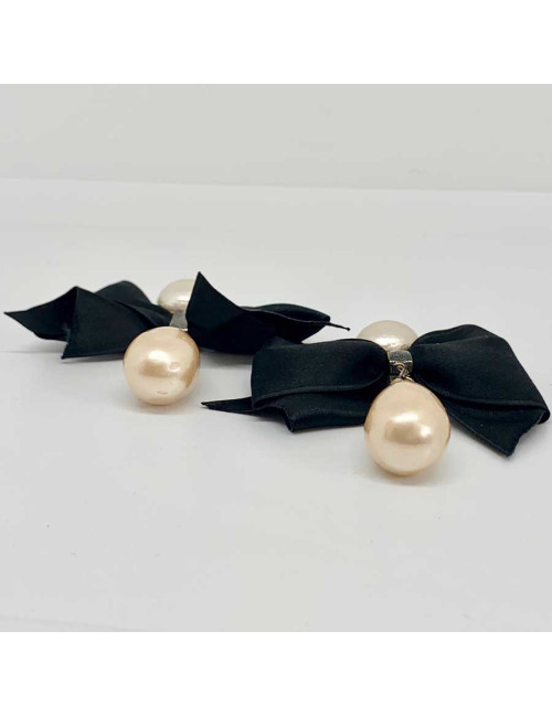 Clips pendantes perles poires nacrées