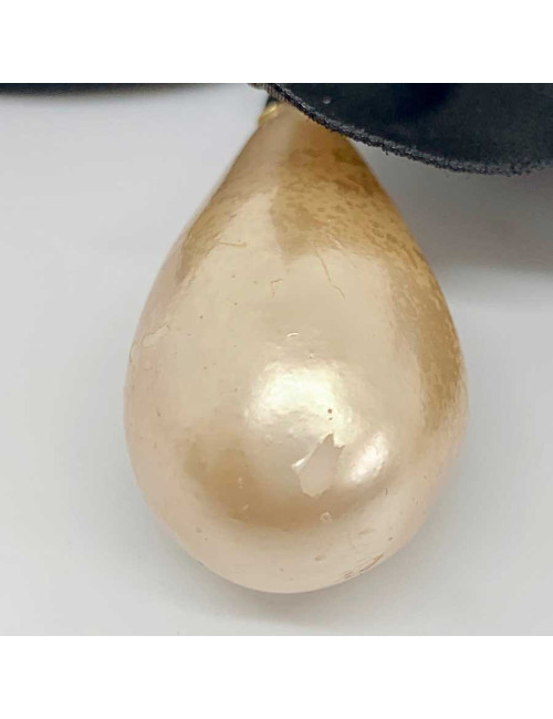 Clips pendantes perles poires nacrées