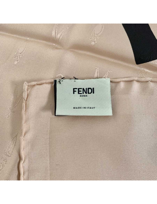 FENDI pink extra-large silk square scarf