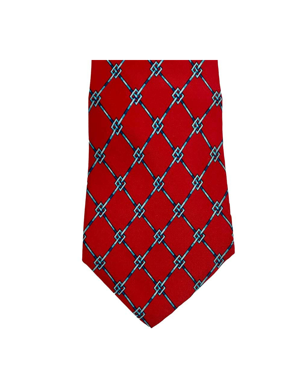 XXX Cravate Hermes rouge vintage en soie