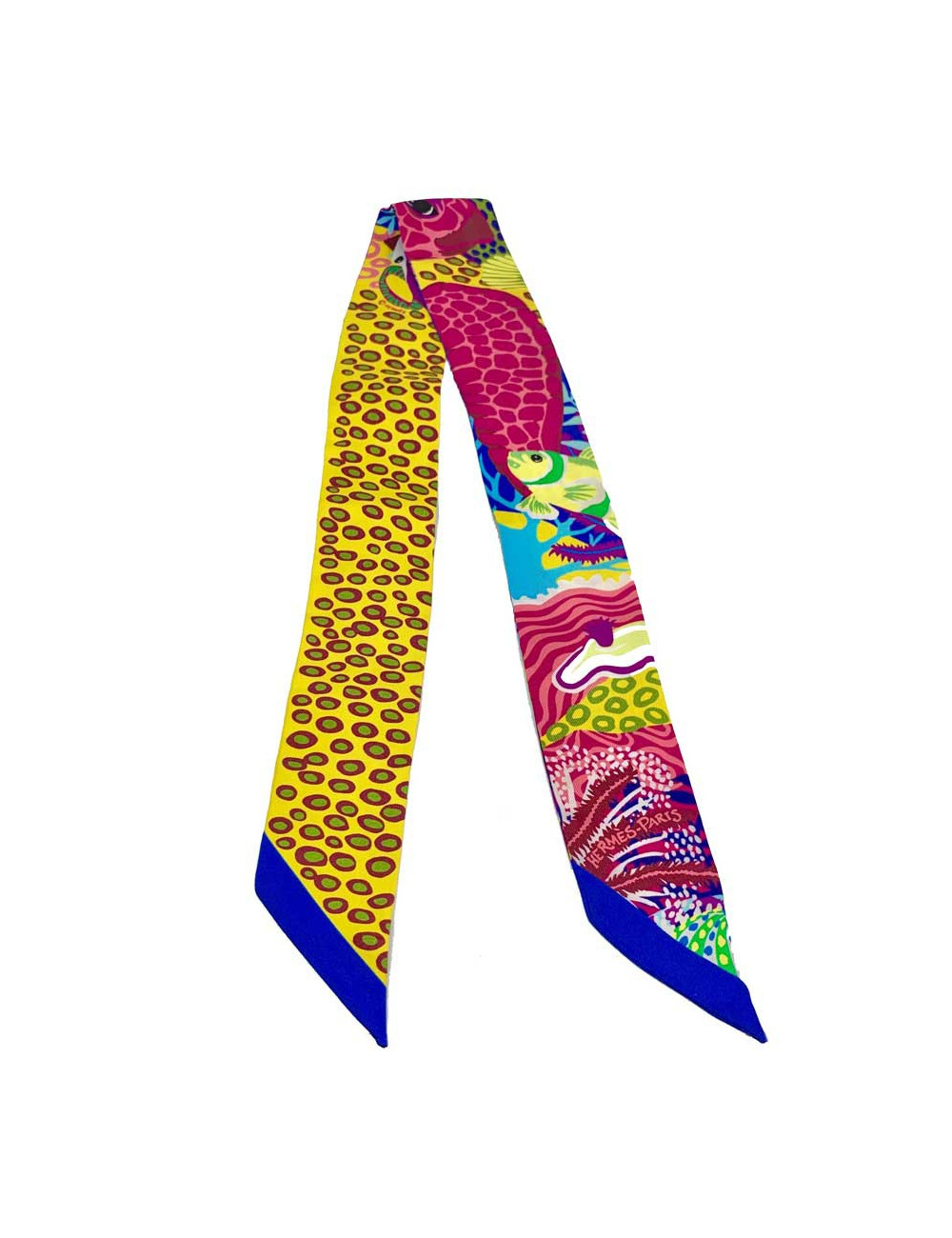Twilly Under The Waves HERMES en soie multicolore