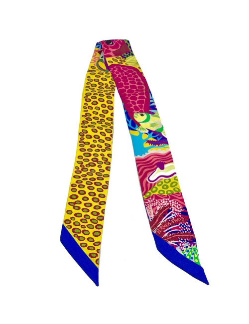 Twilly Under The Waves HERMES en soie multicolore