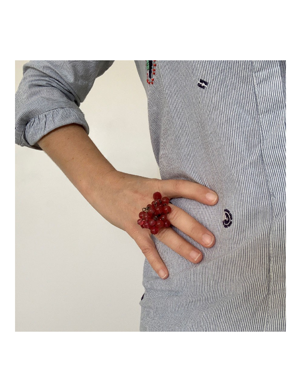 Bague MARGUERITE DE VALOIS pâte de verre