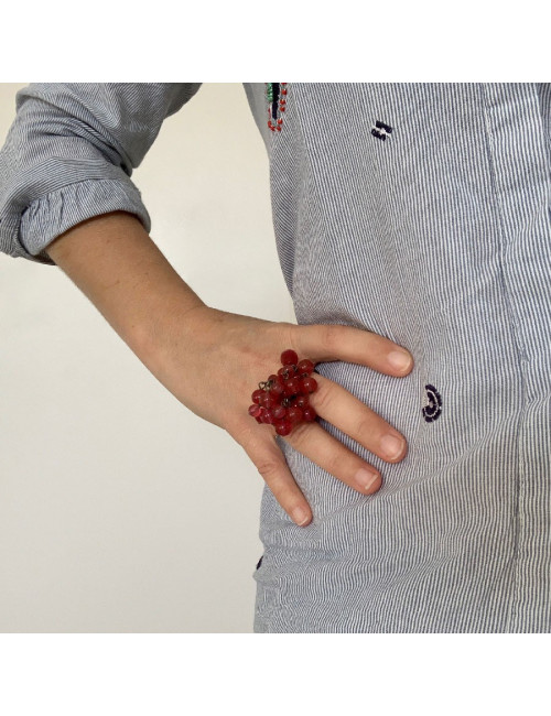 Bague MARGUERITE DE VALOIS pâte de verre