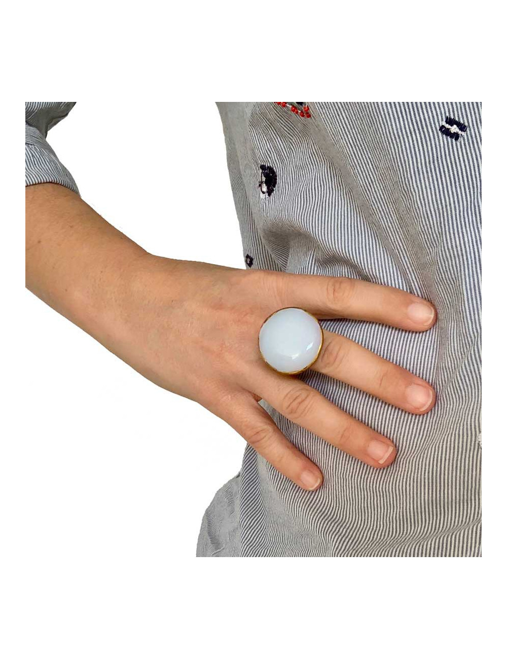 Bague MARGUERITE DE VALOIS pâte de verre