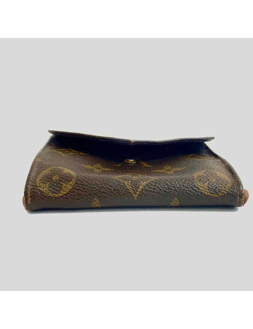 LOUIS VUITTON vintage brown monogram canvas compact wallet