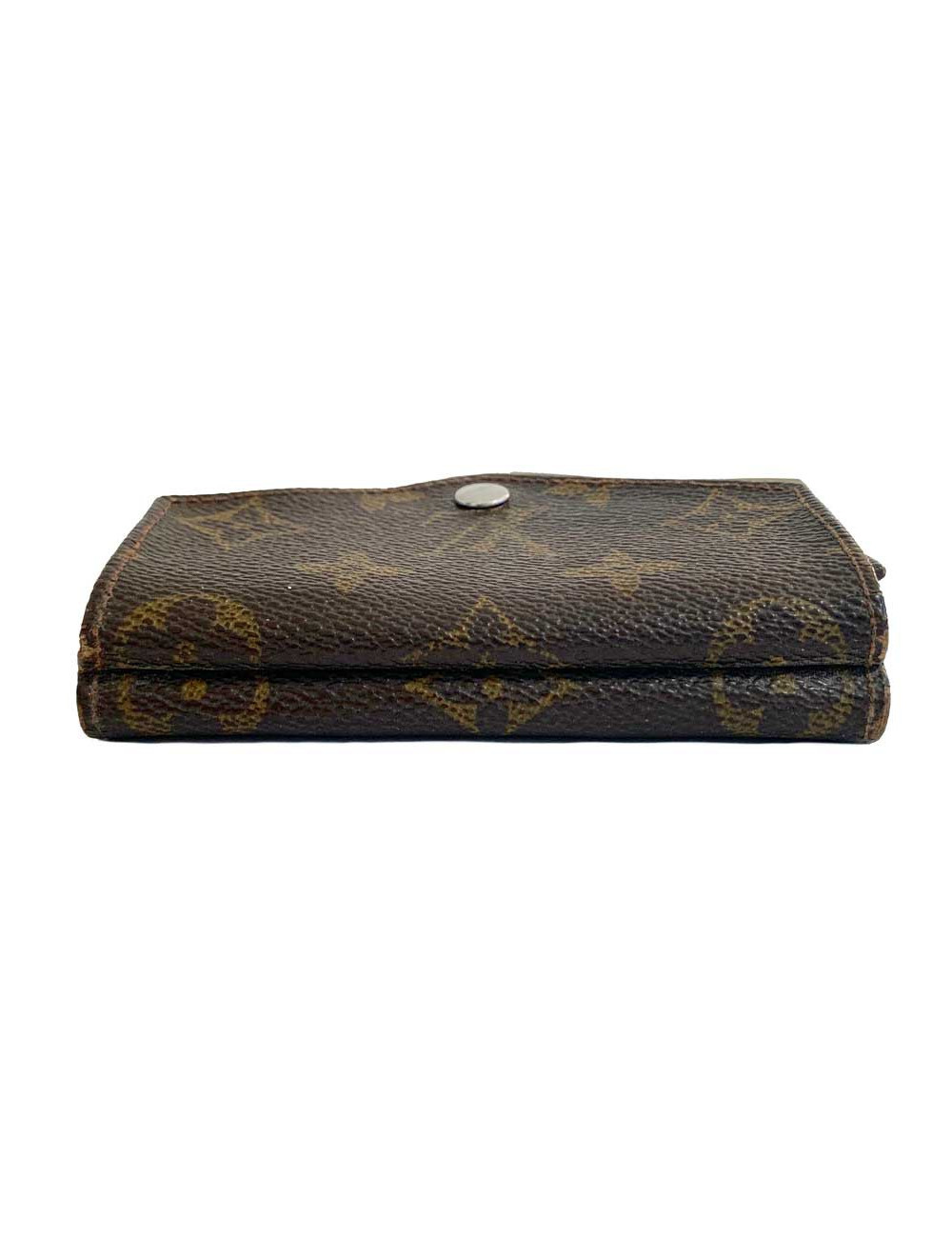 LOUIS VUITTON vintage brown monogram canvas compact wallet