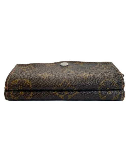 LOUIS VUITTON vintage brown monogram canvas compact wallet