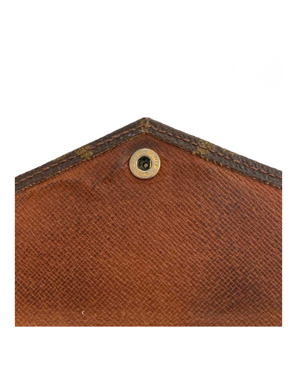 LOUIS VUITTON vintage brown monogram canvas compact wallet