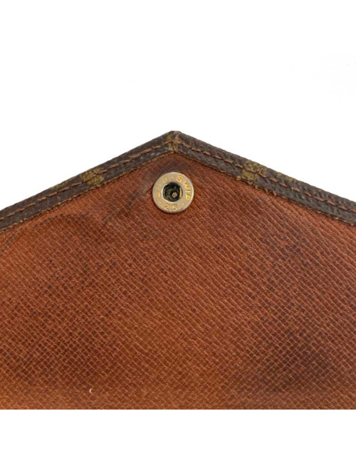 LOUIS VUITTON vintage brown monogram canvas compact wallet