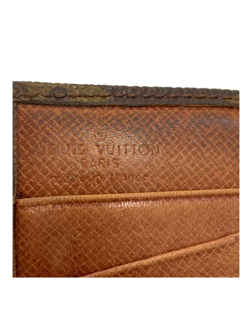 LOUIS VUITTON vintage brown monogram canvas compact wallet
