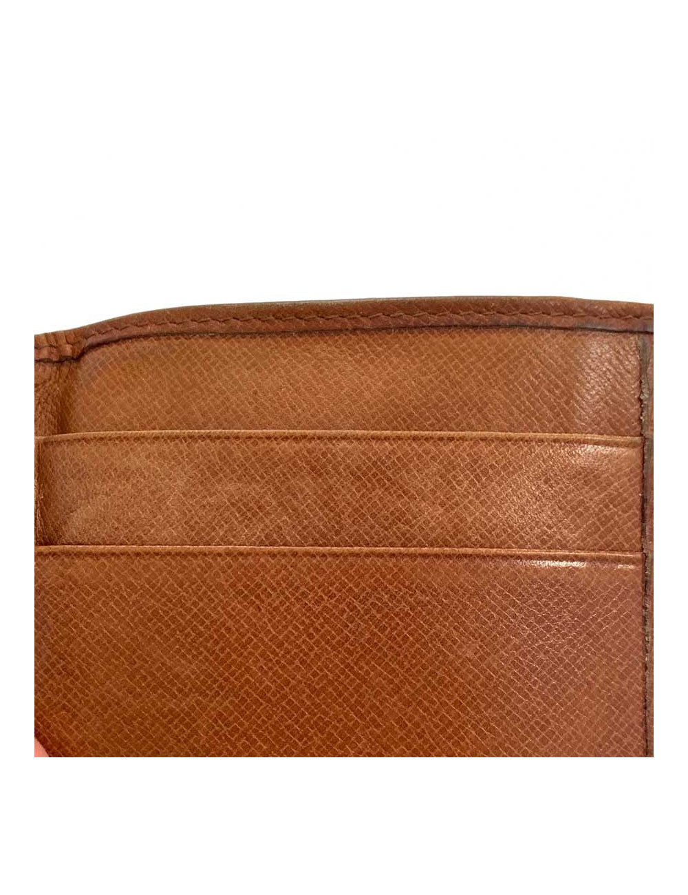 LOUIS VUITTON vintage brown monogram canvas compact wallet