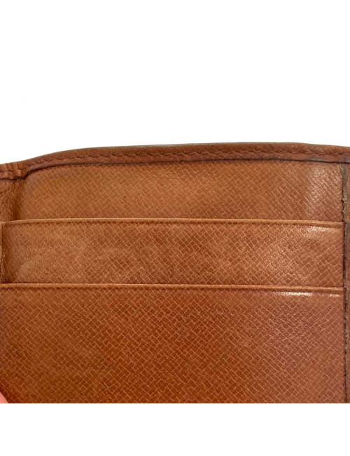 LOUIS VUITTON vintage brown monogram canvas compact wallet