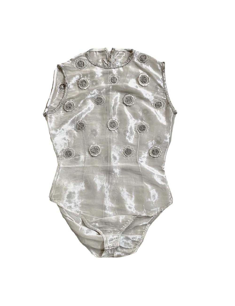 Body GIANNI VERSACE brodé argent