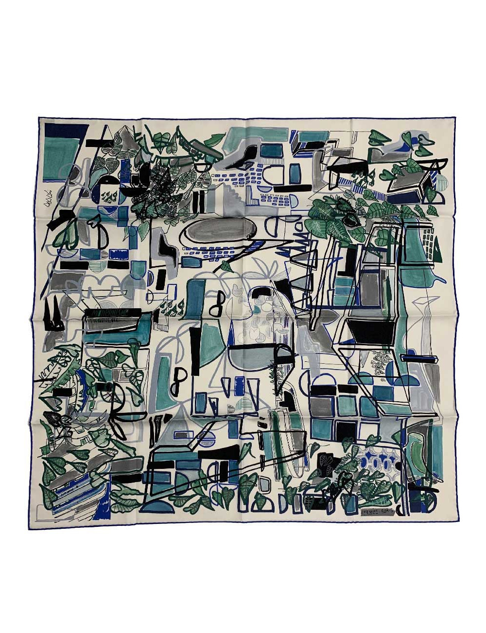 Carré HERMES Modernisme Tropical en soie