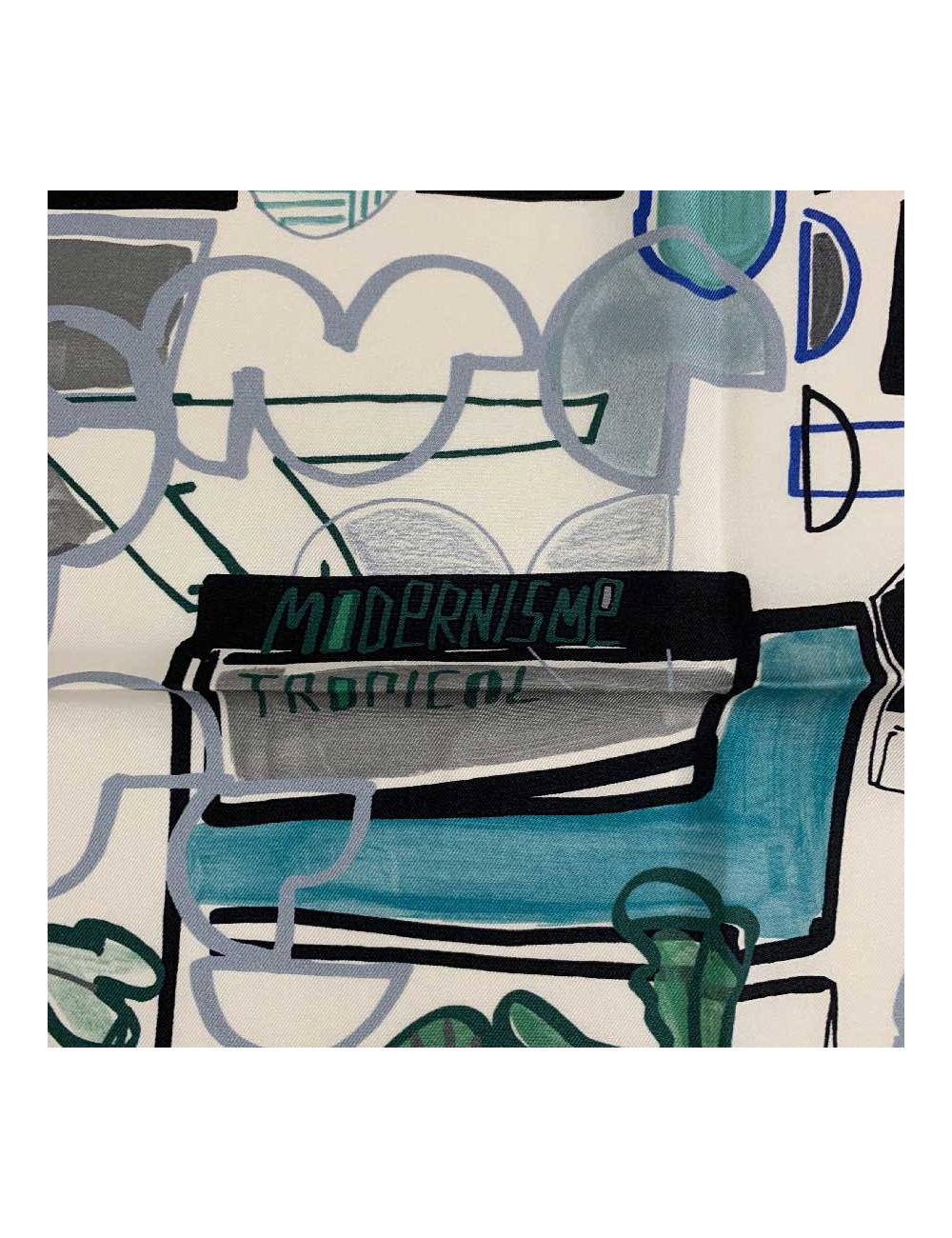 Carré HERMES Modernisme Tropical en soie