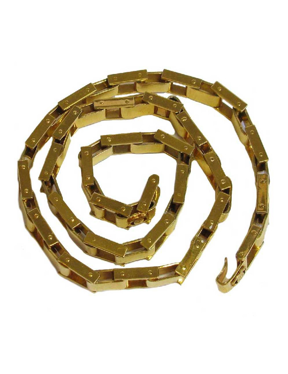 CHANEL vintage articulated belt in gilded metal