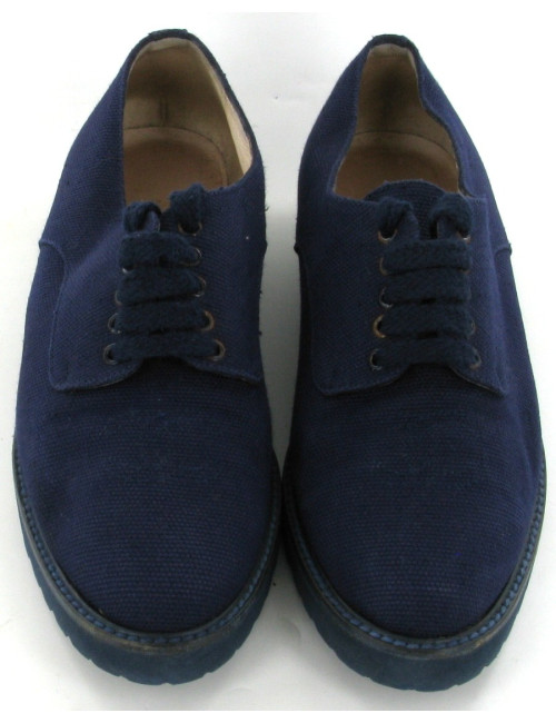 Chaussures CHANEL en toile bleue 