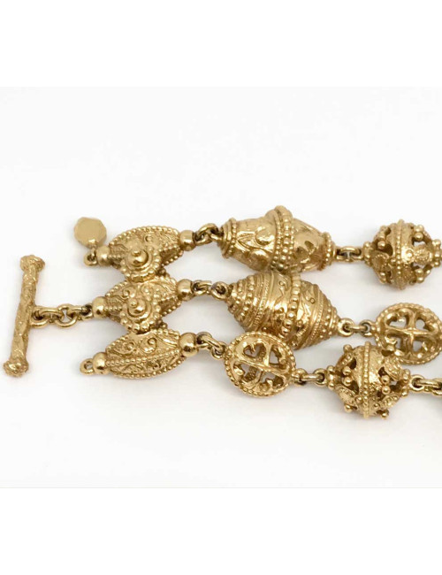 Bracelet triple rangs attribué CHRISTIAN DIOR