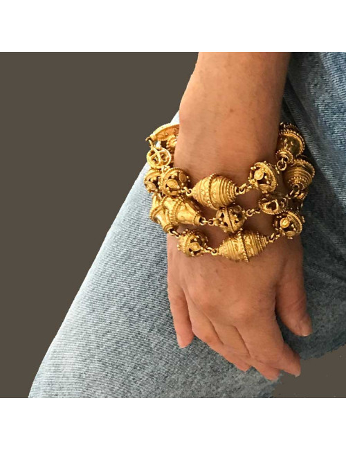 Bracelet triple rangs attribué CHRISTIAN DIOR