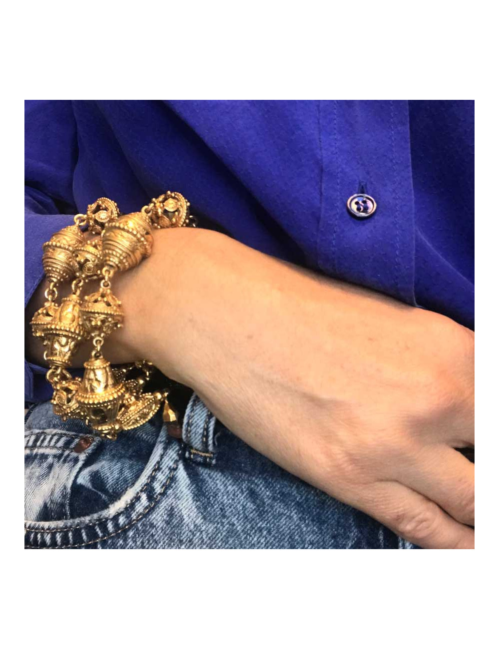 Bracelet triple rangs attribué CHRISTIAN DIOR