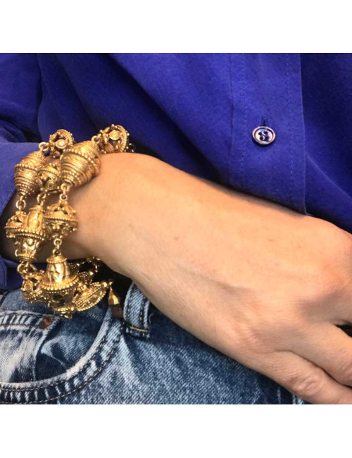 Bracelet triple rangs attribué CHRISTIAN DIOR vintage