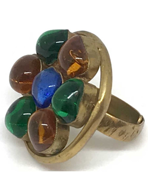 Bague MARGUERITE DE VALOIS pâte de verre