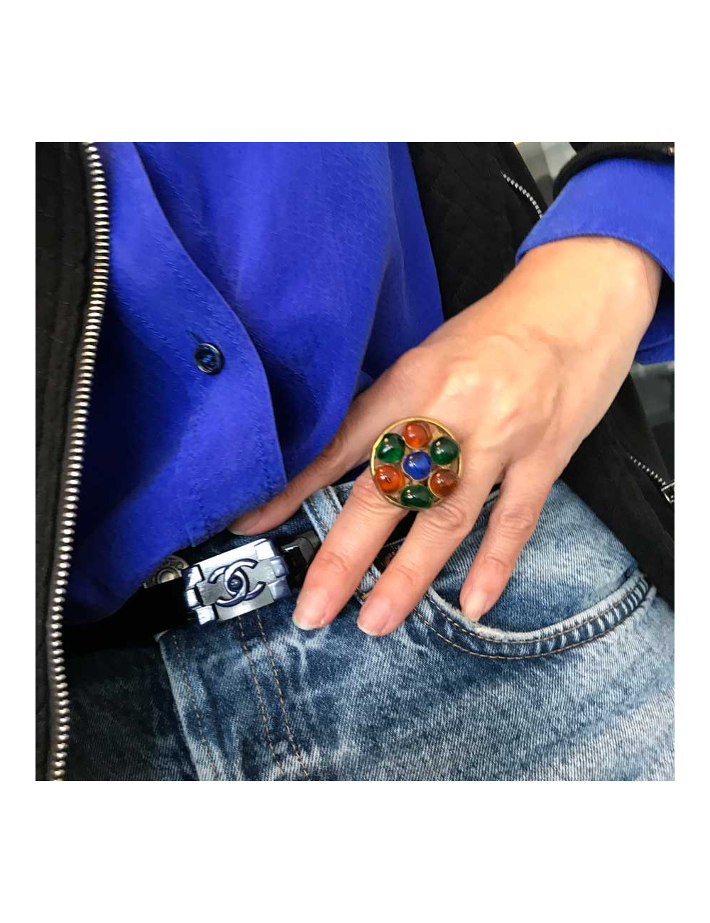 Bague MARGUERITE DE VALOIS pâte de verre