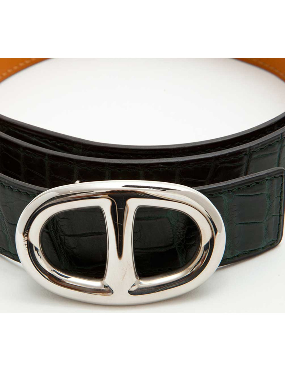 Ceinture HERMES Homme t 90 crocodle porosus