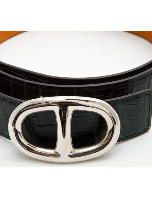Ceinture HERMES Homme t 90 crocodle porosus