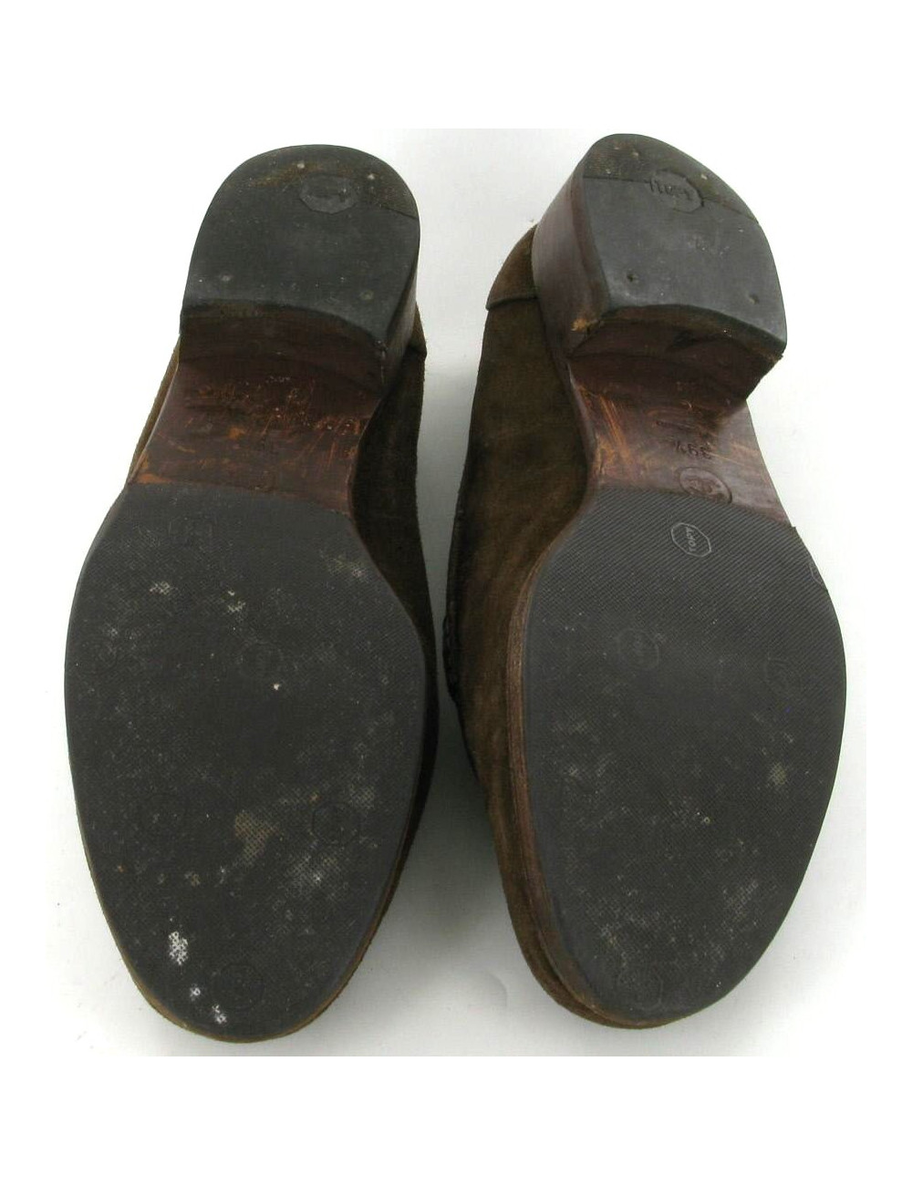 Mocassins CHANEL en nubuck marron