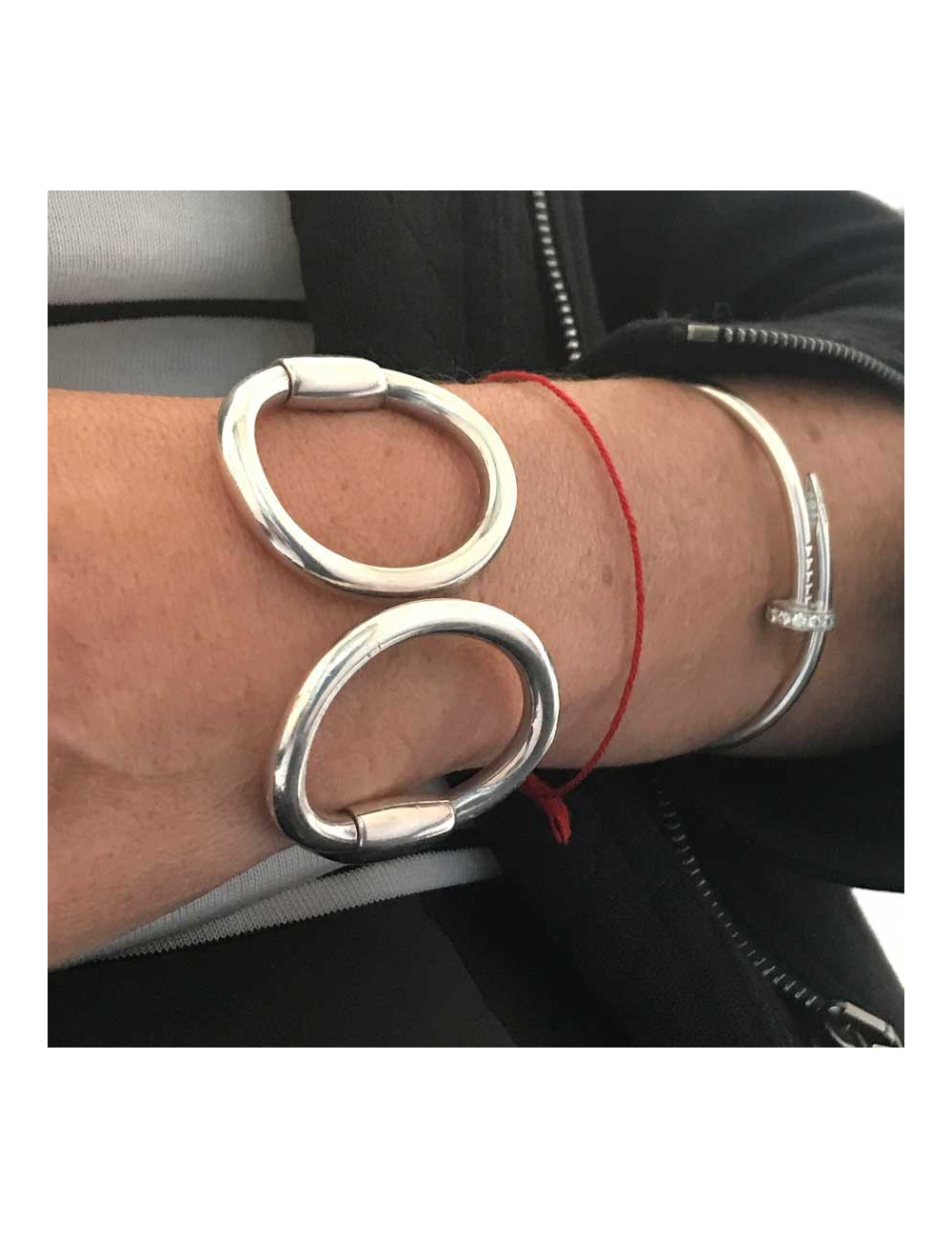 Bracelet Nausicaa HERMES argent 