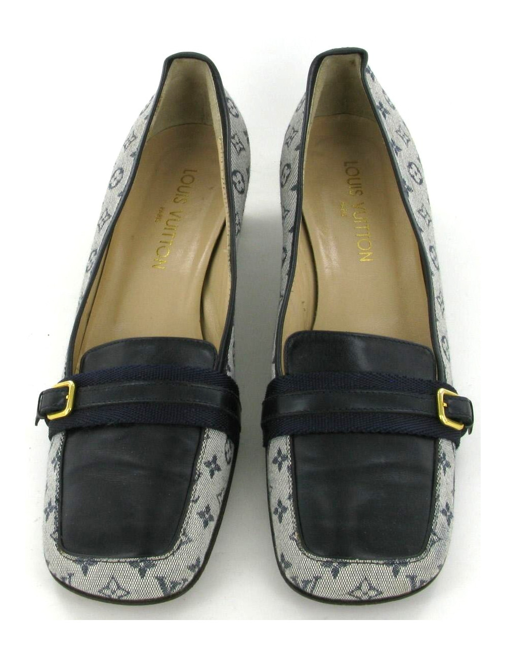 Mocassins LOUIS VUITTON en cuir et toile Monograme