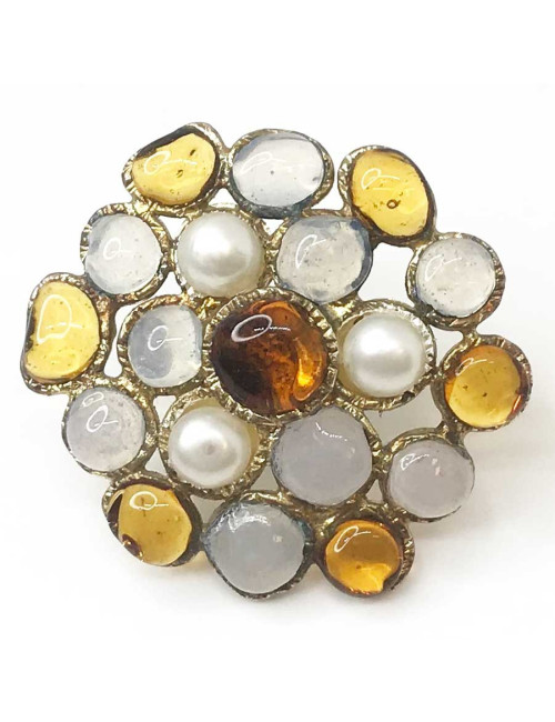 Bague MARGUERITE DE VALOIS pâte de verre