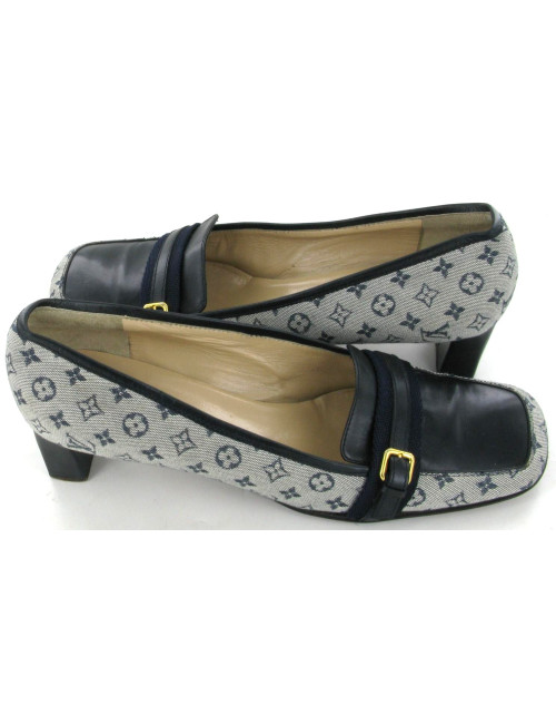 Mocassins LOUIS VUITTON en cuir et toile Monograme