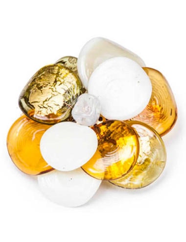 Broche MARGUERITE DE VALOIS pâte de verre 