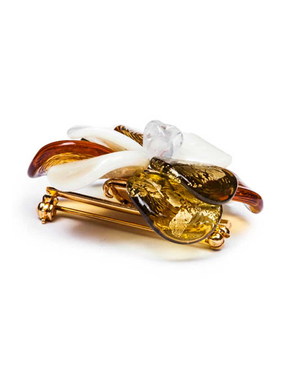 Broche MARGUERITE DE VALOIS pâte de verre 