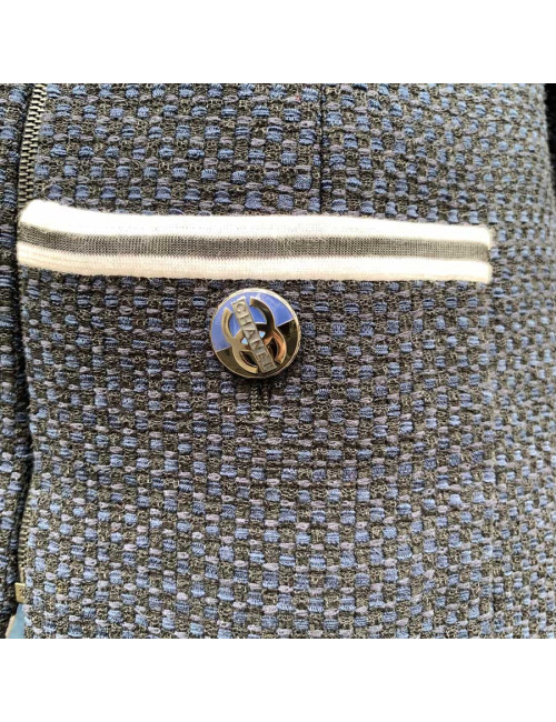 Veste CHANEL T36  bleu blanc